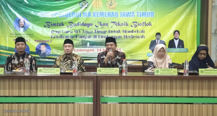 Guru Biologi MAN Sampang Ikuti Bimtek Budidaya Ikan Teknik Bioflok : Upaya Menanamkan Ketahanan Pangan di Madrasah