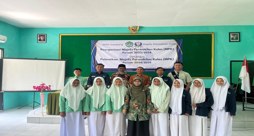 Reorganisasi MPK MAN Sampang Periode 2023/2024 dan Pelantikan MPK MAN Sampang Periode 2024/2025