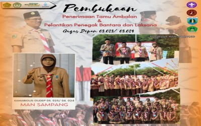 Kemah Penerimaan Tamu Ambalan & Pelantikan Penegak Bantara dan Laksana di MAN Sampang